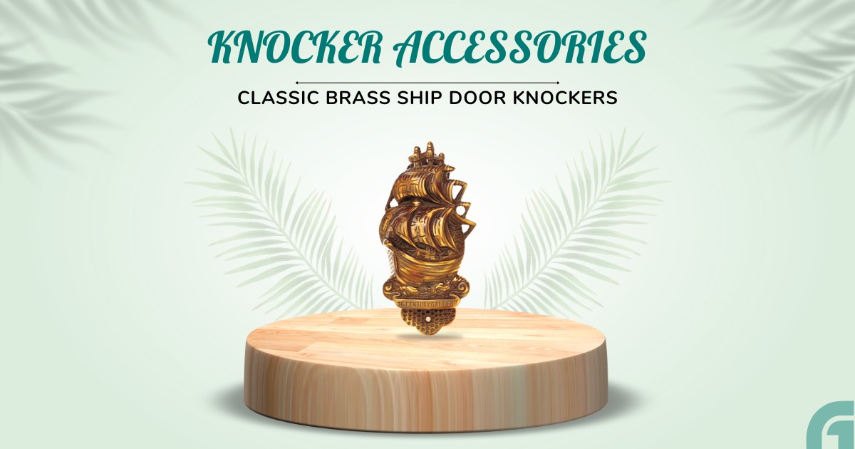 Alloytek - Classic Brass Ship Door Knockers for Elegant Entrances