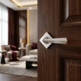 Alloytek - BERMUDA Brass Door Handle Combo Set with 60mm Pin Cylinder Lock & Knob