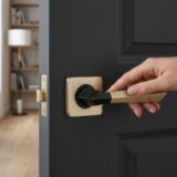 Alloytek - BERMUDA Brass Door Handle Combo Set with 60mm Pin Cylinder Lock & Knob