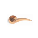 Alloytek - Bonn Rose Brass Door Handle Combo Set with 60mm Pin Cylinder Lock & Knob