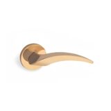 Alloytek - Bonn Rose Brass Door Handle Combo Set with 60mm Pin Cylinder Lock & Knob
