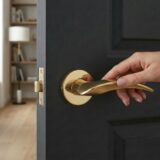 Alloytek - Bonn Rose Brass Door Handle Combo Set with 60mm Pin Cylinder Lock & Knob