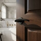 Alloytek - Bonn Rose Brass Door Handle Combo Set with 60mm Pin Cylinder Lock & Knob