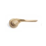 Alloytek - Boom Rose Brass Door Handle Combo Set with 60mm Pin Cylinder Lock & Knob