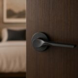 Alloytek - Boom Rose Brass Door Handle Combo Set with 60mm Pin Cylinder Lock & Knob