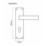 Alloytek - Cambridge Brass Door Handle Collection with Lock & Latch