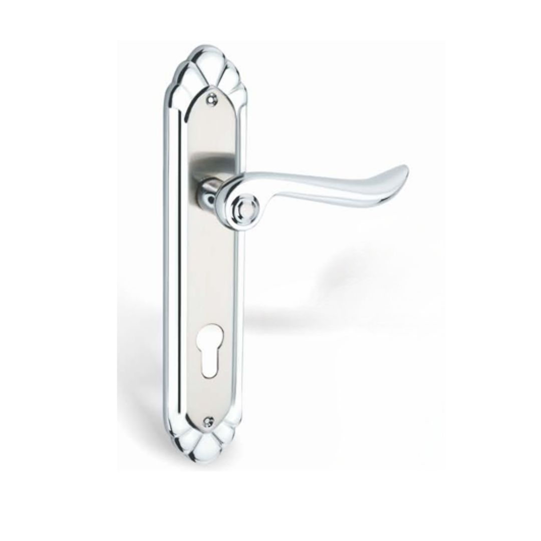 Alloytek - Cambridge Brass Door Handle Collection with Lock & Latch-2 Alloytek - Cambridge Brass Door Handle Collection with Lock & Latch