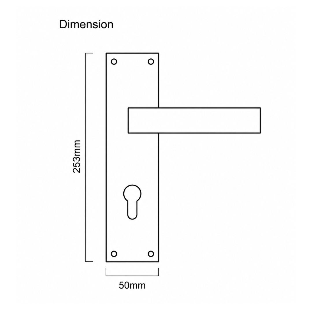 Alloytek - Cambridge Brass Door Handle Collection with Lock & Latch Alloytek - Cambridge Brass Door Handle Collection with Lock & Latch
