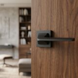 Alloytek - Cinthia Brass Door Handle Combo Set with 60mm Pin Cylinder Lock & Knob