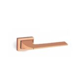 Alloytek - Cinthia Brass Door Handle Combo Set with 60mm Pin Cylinder Lock & Knob
