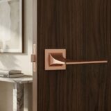 Alloytek - Cinthia Brass Door Handle Combo Set with 60mm Pin Cylinder Lock & Knob