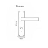 Alloytek - Clavis Brass Door Handle Collection with Lock & Latch
