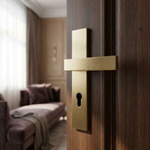 Alloytek - Clavis Brass Door Handle Collection with Lock & Latch