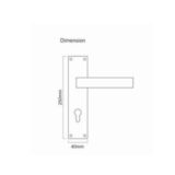 Alloytek - Cobra Brass Door Handle Collection with Lock & Bathroom Handle