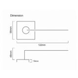 Alloytek - Curvv Zinc Door Handle Combo Set with 60mm Pin Cylinder Lock & Knob