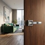Alloytek - Curvv Zinc Door Handle Combo Set with 60mm Pin Cylinder Lock & Knob