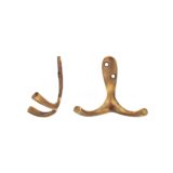 Alloytek - DHB715 Brass Double Hook Premium Wall Mounted Double Robe Hook for Bathroom & Wardrobe