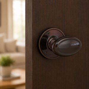 Alloytek - DKB723 Brass Door Knob Set Premium DUNEDIN Knob Set for Main Doors & Interior Doors