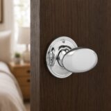 Alloytek - DKB724 Brass Oval Door Knob Set Premium Decorative Door Knob for Main & Interior Doors