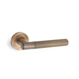 Alloytek - Inca Rose Brass Door Handle Combo Set with 60mm Pin Cylinder Lock & Knob
