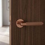 Alloytek - Inca Rose Brass Door Handle Combo Set with 60mm Pin Cylinder Lock & Knob