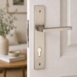 Alloytek - Krown Zinc Alloy Rose Handle Door Lock Set with Key Cylinder & Knob
