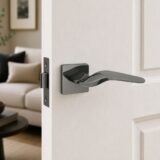 Alloytek - LEEF Brass Door Handle Combo Set with 60mm Pin Cylinder Lock & Knob