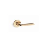 Alloytek - Linea Rose Brass Door Handle Combo Set with 60mm Pin Cylinder Lock & Knob