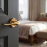 Alloytek - Madrid Brass Door Handle Combo Set with 60mm Pin Cylinder Lock & Knob