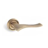 Alloytek - Madrid Brass Door Handle Combo Set with 60mm Pin Cylinder Lock & Knob