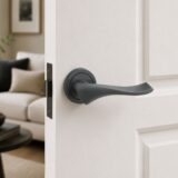 Alloytek - Madrid Brass Door Handle Combo Set with 60mm Pin Cylinder Lock & Knob