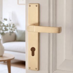 Alloytek - Miraj Brass Door Handle Collection with Lock & Latch