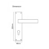 Alloytek - Paras Brass Door Handle Collection with Lock & Latch