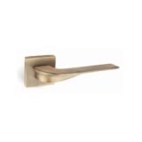 Alloytek - Petra Brass Door Handle Combo Set with 60mm Pin Cylinder Lock & Knob