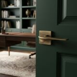 Alloytek - Petra Brass Door Handle Combo Set with 60mm Pin Cylinder Lock & Knob
