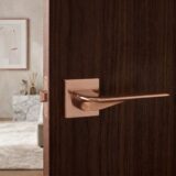 Alloytek - Petra Brass Door Handle Combo Set with 60mm Pin Cylinder Lock & Knob