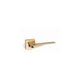 Alloytek - Petra Brass Door Handle Combo Set with 60mm Pin Cylinder Lock & Knob