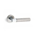 Alloytek - Rose Handle Rose Handle Baby Latch with 60mm Key Pin Cylinder & Knob Lock (QUARTZ)