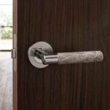Alloytek - Rose Handle Rose Handle Baby Latch with 60mm Key Pin Cylinder & Knob Lock (QUARTZ)