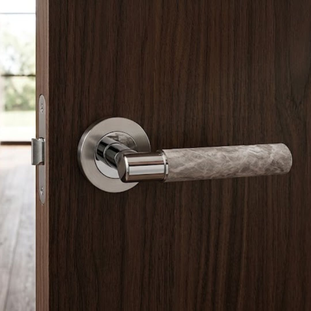 Alloytek - Rose Handle Rose Handle Baby Latch with 60mm Key Pin Cylinder & Knob Lock (QUARTZ)-6 Alloytek - Rose Handle Rose Handle Baby Latch with 60mm Key Pin Cylinder & Knob Lock (QUARTZ)