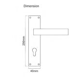 Alloytek - Ruby Brass Door Handle Collection with Lock & Latch