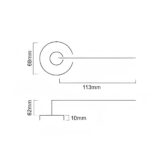 Alloytek - Ruby Brass Door Handle Collection with Lock & Latch