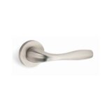 Alloytek - Shark Rose Brass Door Handle Combo Set with 60mm Pin Cylinder Lock & Knob