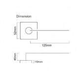 Alloytek - Sierra Zinc Door Handle Combo Set with 60mm Pin Cylinder Lock & Knob