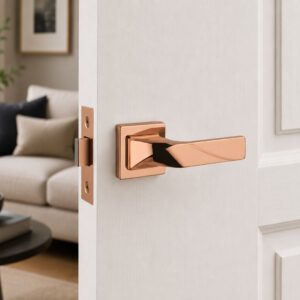 Alloytek - Sierra Zinc Door Handle Combo Set with 60mm Pin Cylinder Lock & Knob