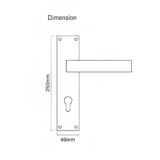 Alloytek - Topez Brass Door Handle Collection with Lock & Latch Alloytek - Topez Brass Door Handle Collection with Lock & Latch