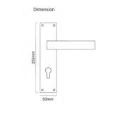 Alloytek - Wind Brass Door Handle Collection with Lock & Latch
