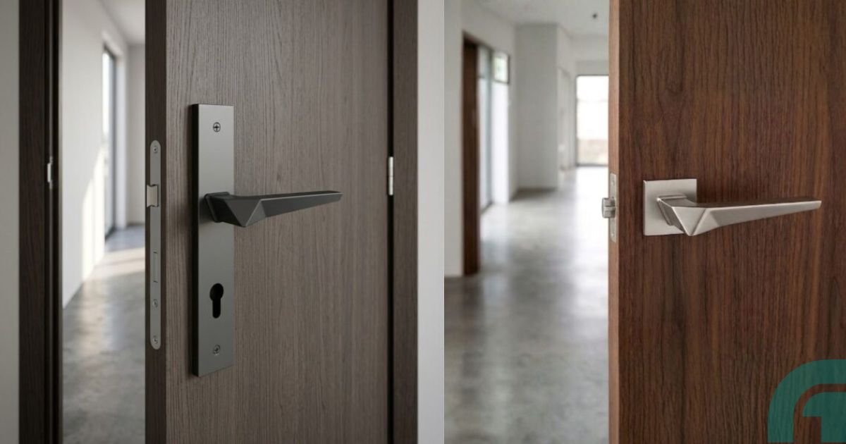 Alloytek - Why zinc door handle manufacturer india Residential Construction So Well - Alloytek Two interior doors with modern brushed-metal lever handles; left door edge-on, right door open in a bright hallway.