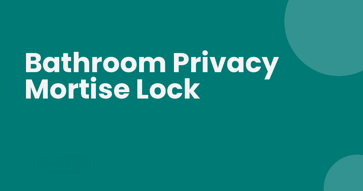 Bathroom privacy mortise lock with thumb turn on a bathroom door