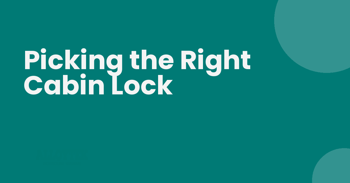 Cabin lock with lever handle and key cylinder on an office cabin door